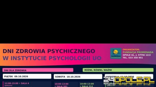 Dni Zdrowia Psychicznego w Instytucie Psychologii UO. Trzy dni spotkań, warsztatów i wykładów