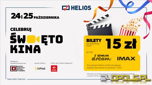 Święto Kina trwa. Bilety do Heliosa za 15 zł