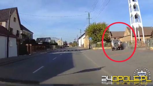 Niebezpieczna jazda zakończona na murze kościoła. Świadek nagrał kierowcę WIDEO