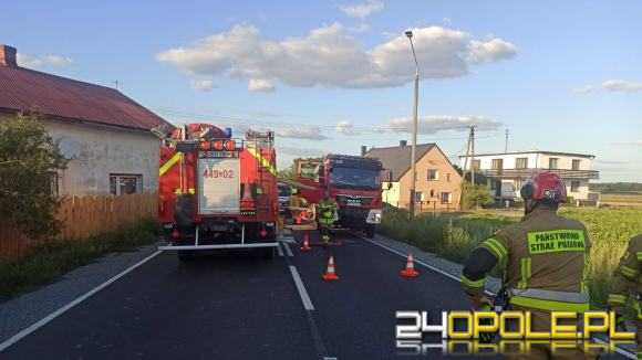 Poważny wypadek w Ściborowicach. 25-latek trafił śmigłowcem do szpitala