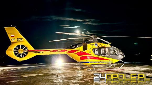 Potrącenie kobiety na pasach w Krapkowicach. Interweniował śmigłowiec LPR