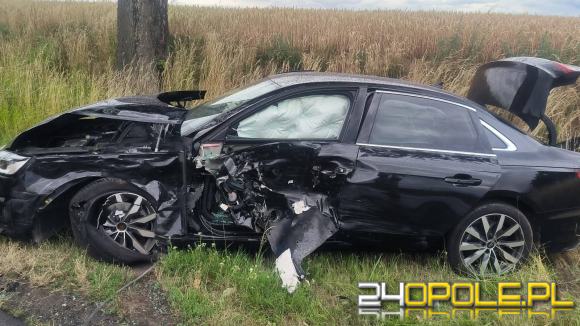 Zderzenie trzech samochodów w Suchej Psinie. W akcji dwa śmigłowce LPR.  AKTUALIZACJA 