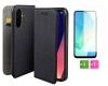 Etui z klapką do SAMSUNG GALAXY A26 5G czarny smart magnet + szkło na ekran