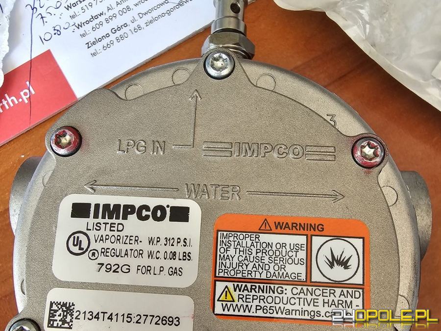 Parownik reduktor gazu LPG Linde oryginał części zamienne wózki widłowe