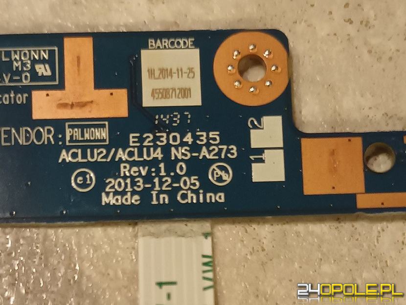 Lenovo G50-30 50-70 50-45 Włącznik Power ON z taśmą