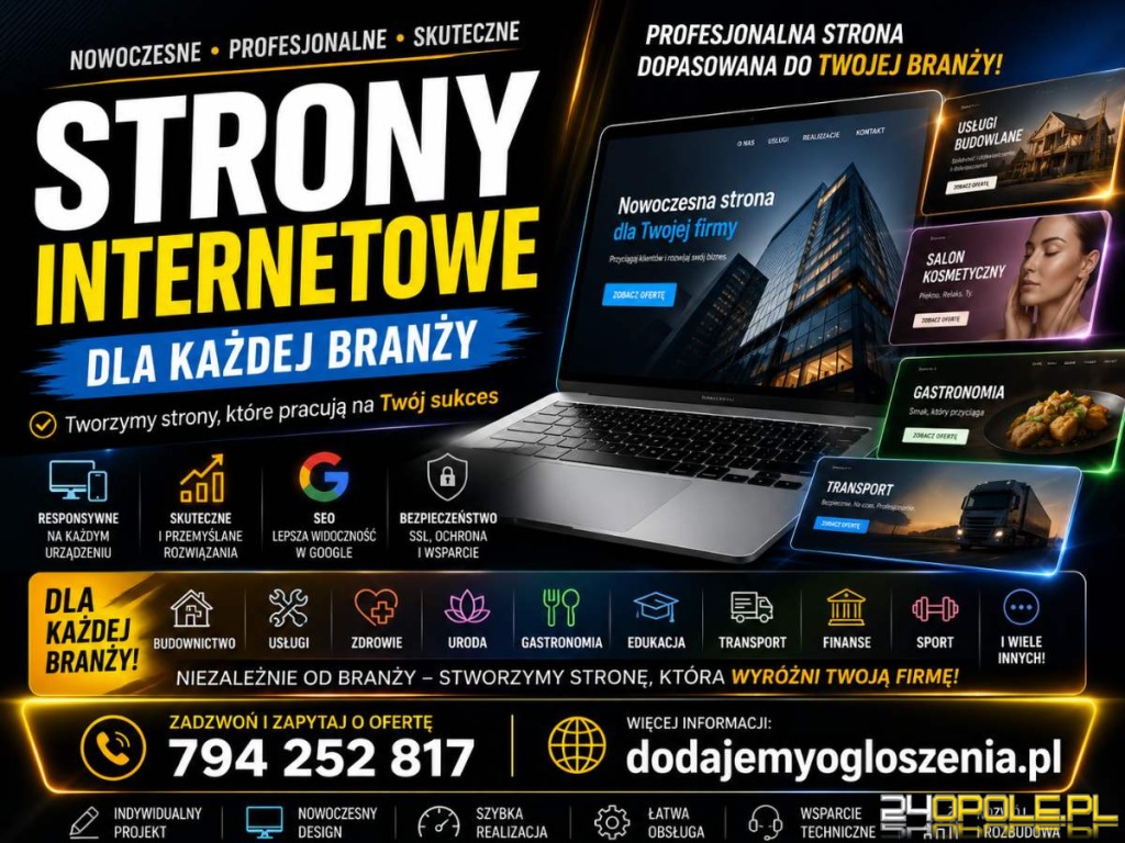 Strony internetowe dla firm od wynajmu sprzętu budowlanego - bezpłatna wycena