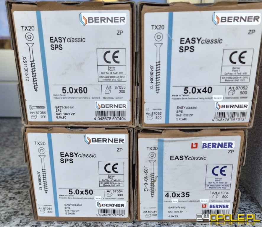 Wkręty do Drewna Berner Torx TX20 różne długości!