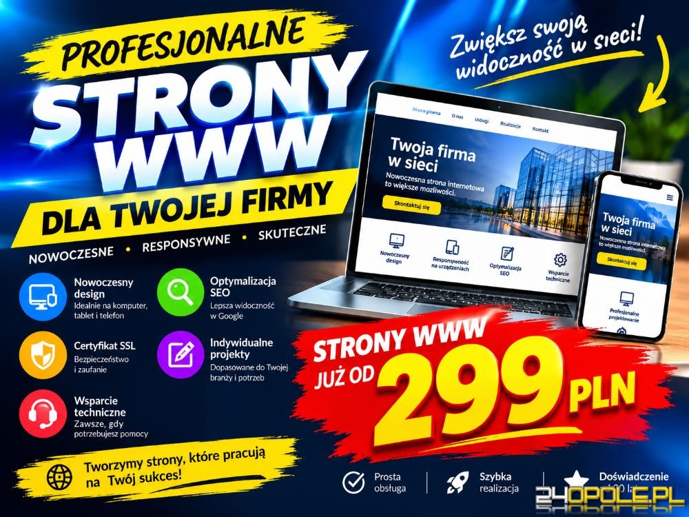 Strona za 299 zł kompletna, działa na telefonie