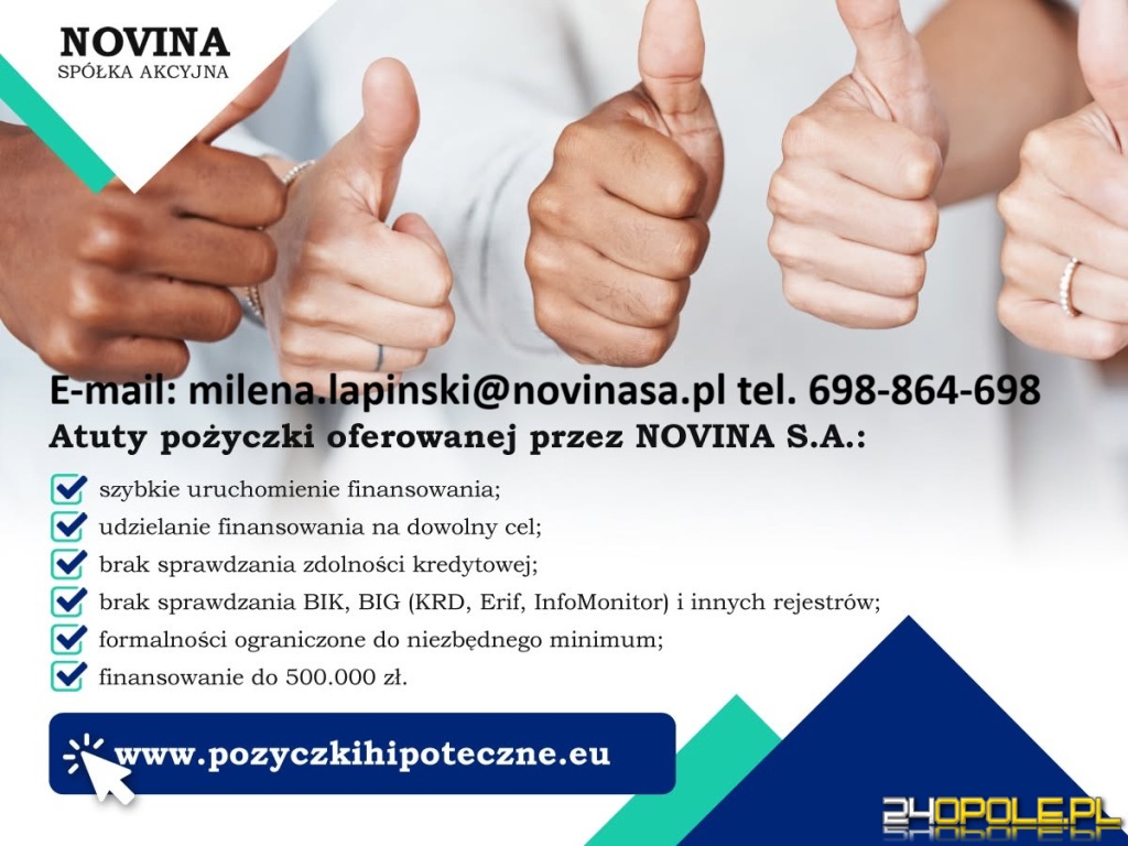 Pożyczka hipoteczna NOVINA S.A. pod zastaw nieruchomości dla firm.