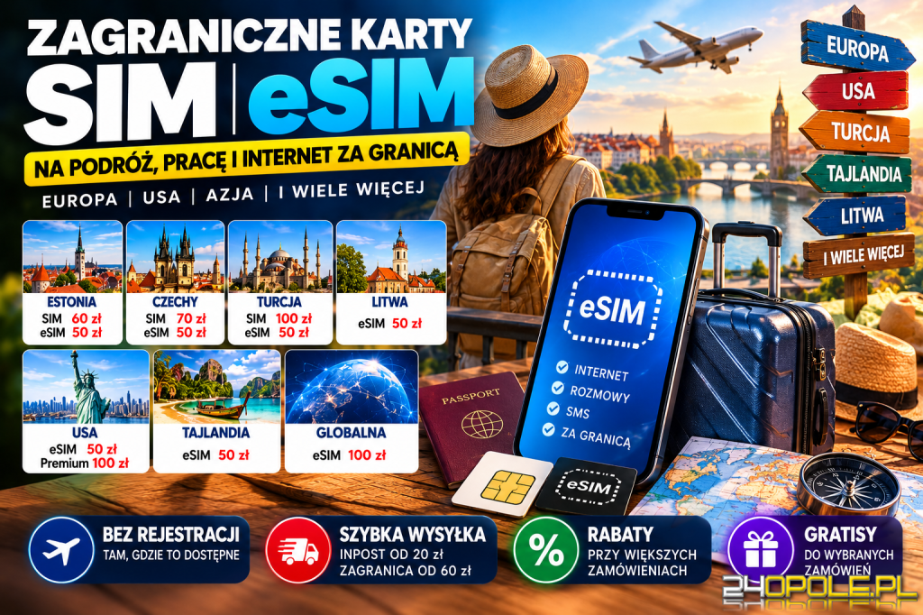 eSIM Kędzierzyn-Koźle, Krapkowice, Ozimek: cała oferta od 40 PLN