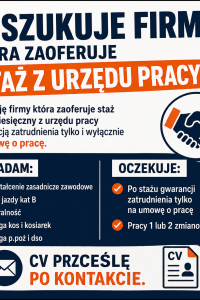 Podejmę się stażu z pup Opole 