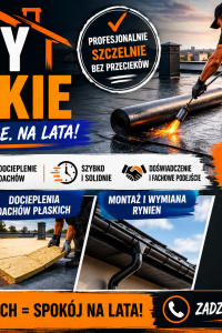 Dachy Płaskie - Papa Termozgrzewalna - Docieplenia Dachów