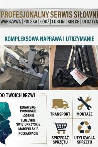 Serwis sprzętu na siłowni, jednostki wojskowe, szpitale, hotele, szkoły, serwis sprzętu sportowego