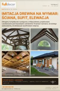 belki rustykalne dekoracyjne maskownice NA WYMIAR imitacja drewna elastyczna deska elewacyjna maskow