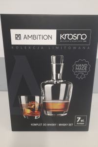 Karafka + 6 szklanek whisky Krosno Ambition