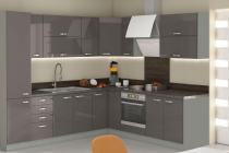 Meble kuchenne szary połysk ciche domykanie