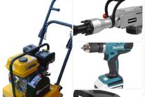 Sprzęt budowlany ogrodniczy wynajem zagęszczarka młot agregat wiertnica ....