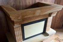 Kamienne obudowy kominkowe z piaskowca rustykalne