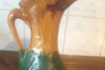 Dzban /Wazon z uchwytem, fajansowy - lata PRL.