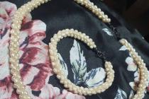 Zestaw Srebro Biżuteria Perła Słodkowodna Ryż Naszyjnik Bransoleta