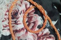 Zestaw Komplet Biżuterii Naturalne Kamienie Koral Bransoletka Naszyjnik