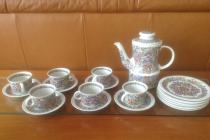 Serwis porcelanowy 20cz.ręcznie malowany, sygnowany imiennie - lata 80 CEPELIA OPOLSKA. 