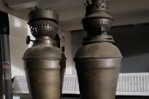 Lampa DŻINA :) 2x Stare mosiężne LAMPA NAFTOWA antyk