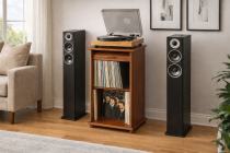 Drewniana szafka  regał na płyty winylowe