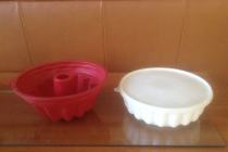  Silikonowa forma do pieczenia babki wielkanocnej+pojemnik z przykrywą do przechowania.