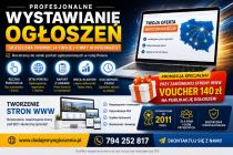 Zamieszczanie ogłoszeń z raportem publikacji  + Tanie strony WWW
