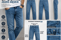 Męskie spodnie jeans niebieskie rozmiar 54 120PLN