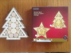 Nowa ozdoba-choinka drewniana z oświetleniem 10pkt. LED. 