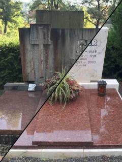 Sprzątanie, dbanie i pielęgnacja nagrobków.