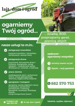 Usługi ogrodnicze i porządkowe ? szybko i solidnie!