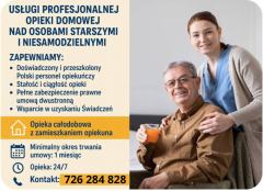 Opiekunka dla Seniora z Zamieszkaniem 24h - Zamów Opiekunkę Opole 