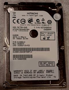 DYSK HDD 2,5" HITACHI TravelStar HTS547564A9E384 640GB 