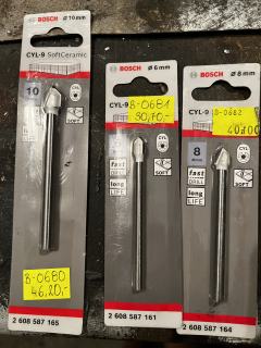 Wiertła Bosch 3 szt fi 10,8,6mm 50 zl