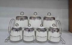 Zestaw pojemników kuchennych 7 sztuk na stojaku PREMIUM 180 zł