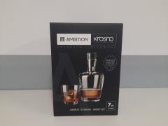 Karafka + 6 szklanek whisky