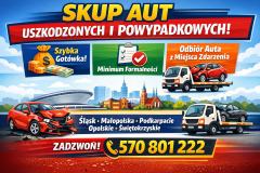 Skup samochodów powypadkowych, uszkodzonych | Odbiór lawetą
