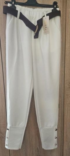Przepiękne białe spodnie z guzikami nowe S 40zł