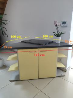 ?Wyspa kuchenna narożna szafka wolno stojąca z półkami i szufladą'' 110 złotych