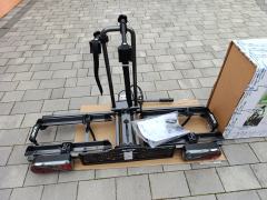 Bagażnik na hak na 2 rowery elektryczne Eufab NOWY 60 kg składany 