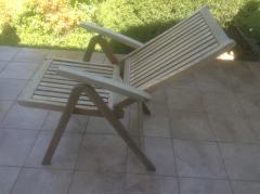 Składany drewniany fotel ogrodowo/tarasowy- wielopozycyjny.