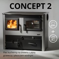 Piec Concept 2 - 25 kW: Ogrzewaj dom, gotuj i piecz na jednym ogniu 