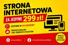  Strona internetowa ekspresowo - 24h - 299 PLN 