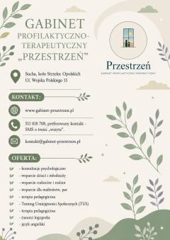 Gabinet profilaktyczno - terapeutyczny Przestrzeń 