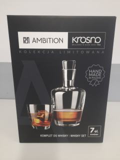 Karafka + 6 szklanek whisky Krosno Ambition