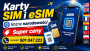Zarejestrowane karty sim i esim