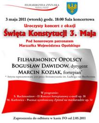 Uroczysty koncert z okazji Święta Konstytucji 3. Maja